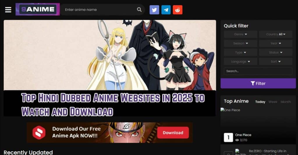 Top Hindi Dubbed Anime Websites in 2025 to Watch and Download