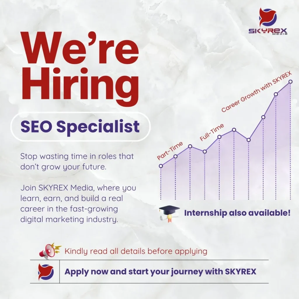 SEO Remote Jobs In Bangladesh: Hiring SEO Specialist Remote at SKYREX Media
